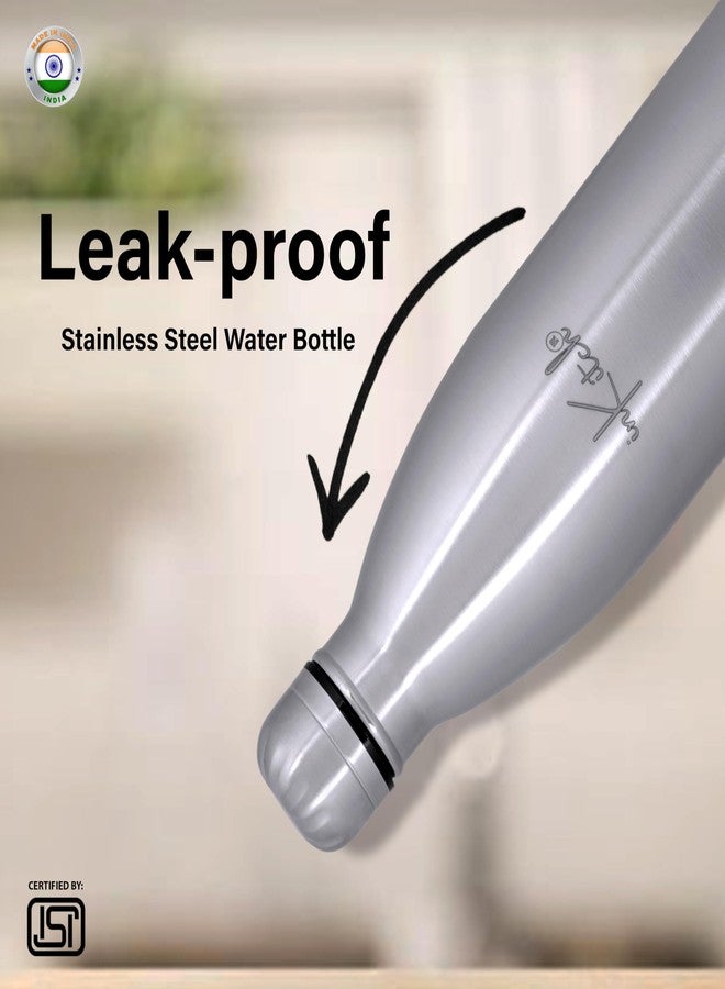 inKitch Stainless Steel 24 Hours Hot & Cold ISI Certified Double Walled Leak Proof Vacuum Flask/Water Bottle for Office/School/College/Gym/Picnic/Home/Trekk (1000 Ml, Pack of 1) - Image 2